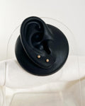 18K Solid Gold Mini Globe Stud Earrings, 3mm Minimalist Dainty Jewelry