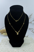 18k Solid Gold Heart Beaded Centre Piece - Unique - Au750 - Yellow Gold