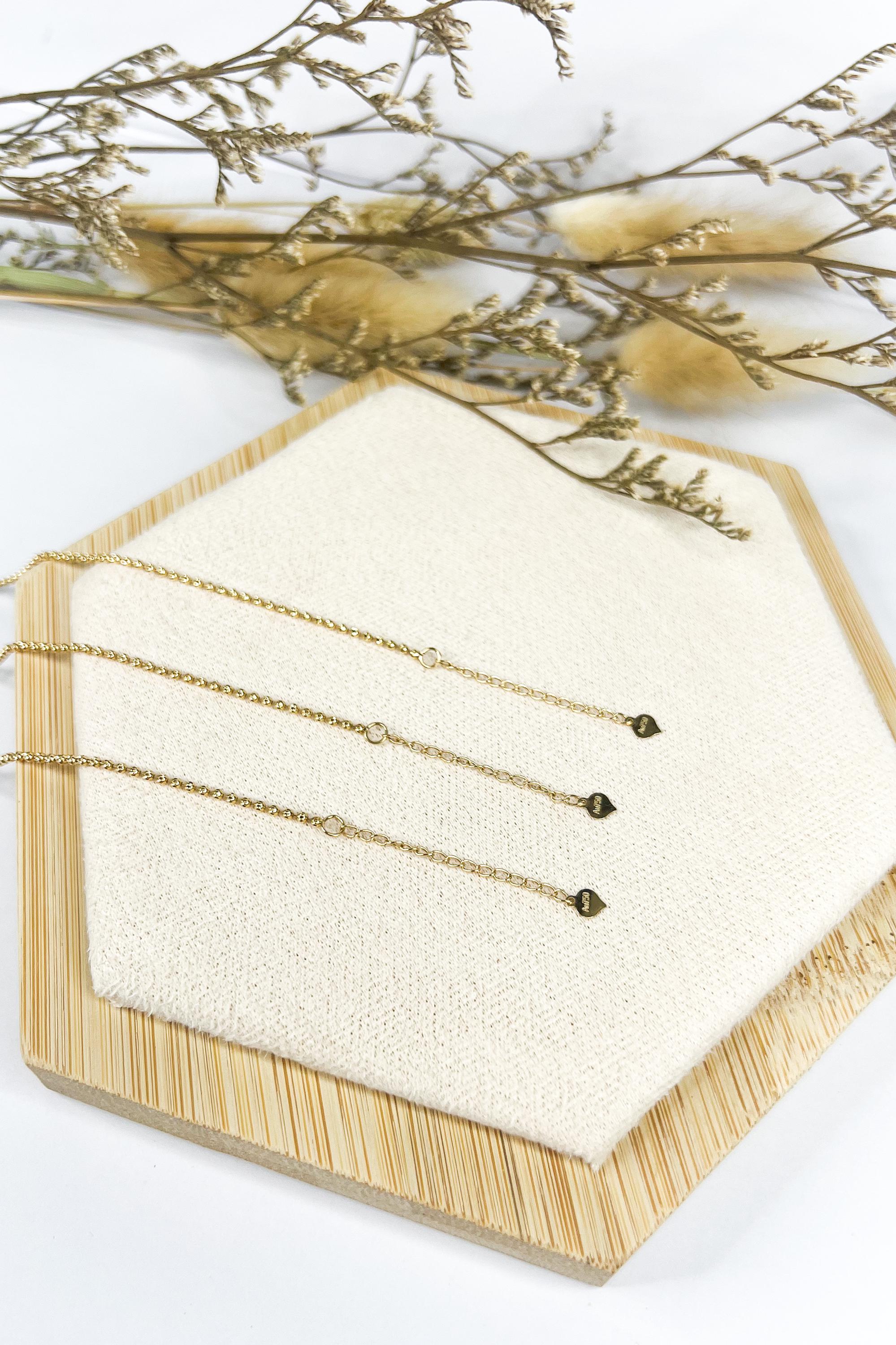 18K Solid Gold Sparkly Full Beaded Bracelet, Dainty Sparkly Textured Jewelry