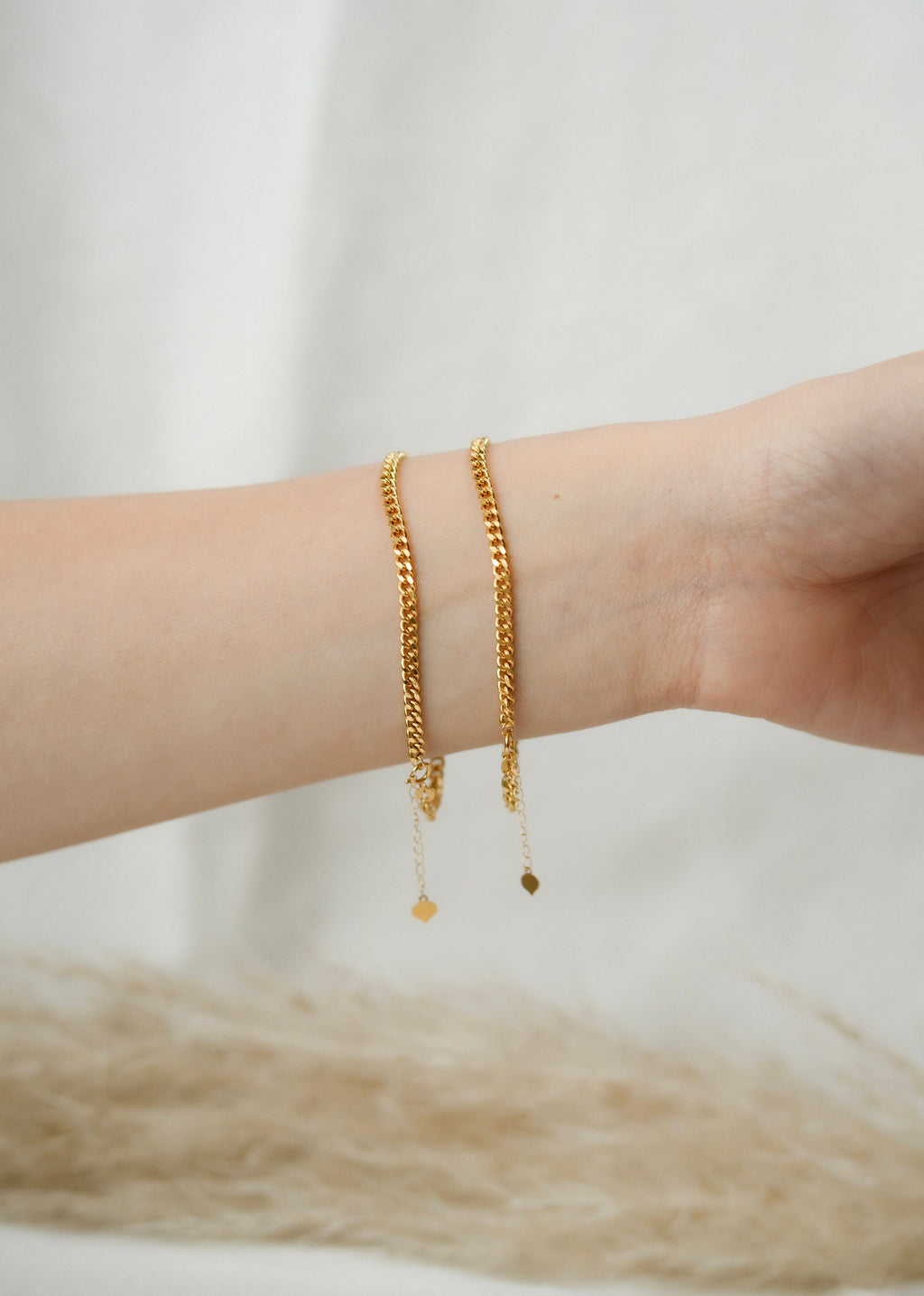 18K Solid Gold Curb Bracelet, Adjustable Gold Chain Bracelet, Dainty Minimalist Bracelet, Gift for Her
