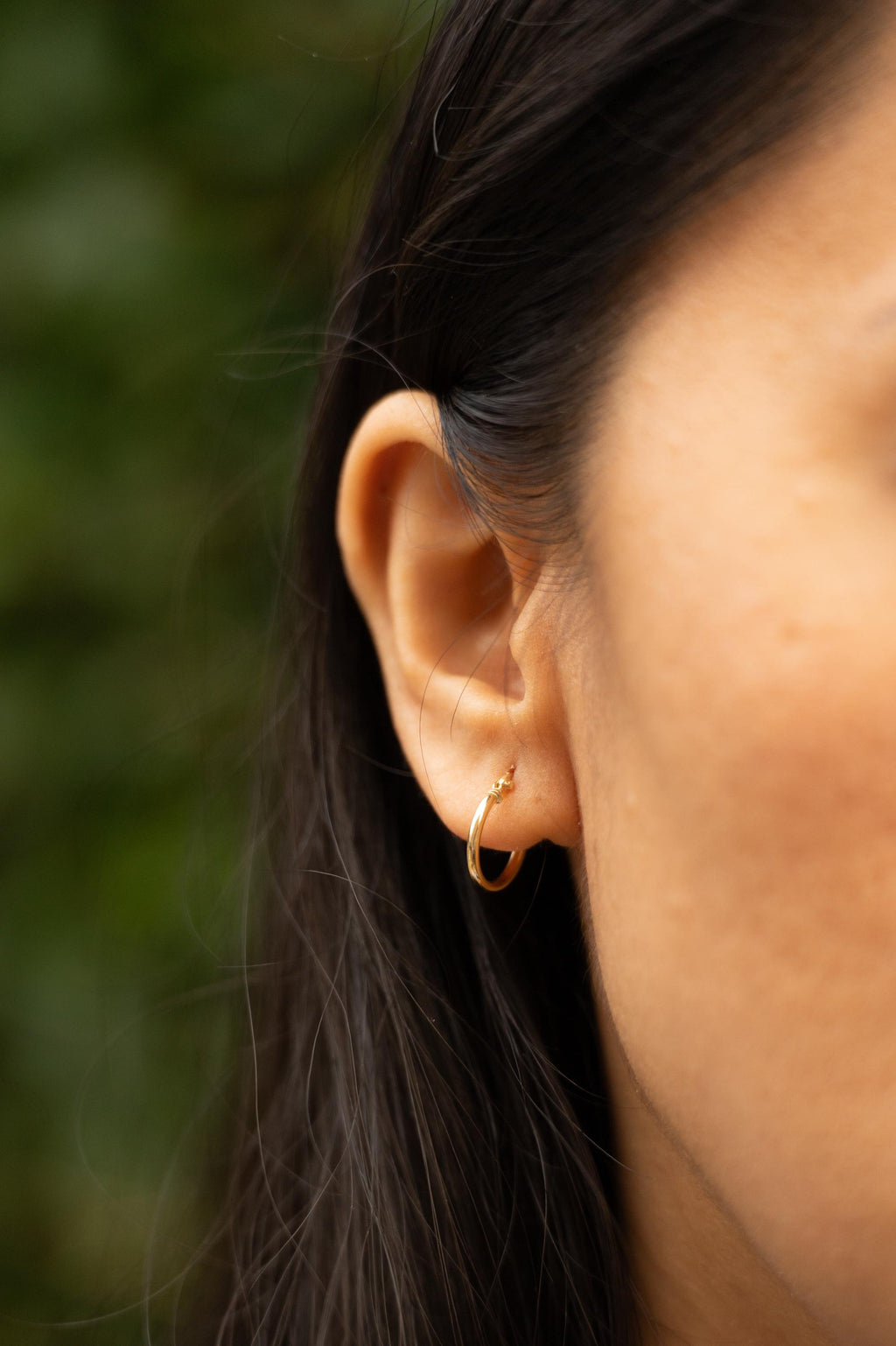 18K Solid Gold Hoop Earrings, 14mm 20mm Gold Hoops, Minimalist Everyday Earrings, Gift for Her
