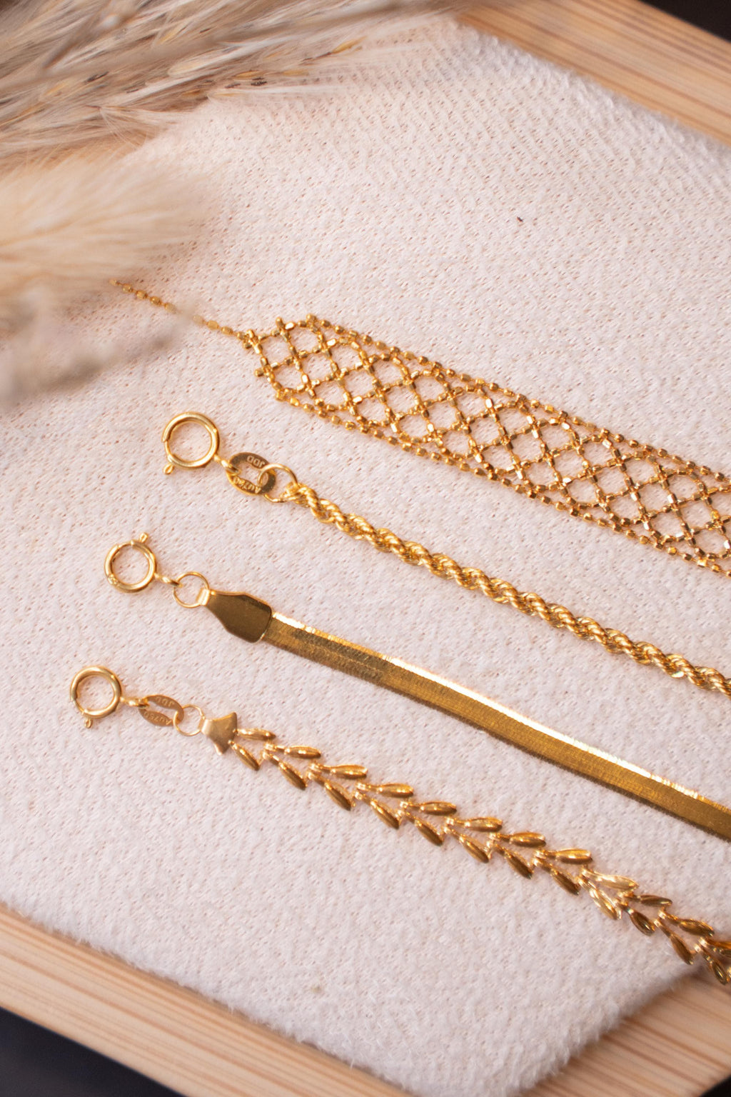 18K Solid Gold Rope Bracelet, Adjustable Au750 Gold Bracelet, Dainty Minimalist Chain Bracelet, Gift for Her